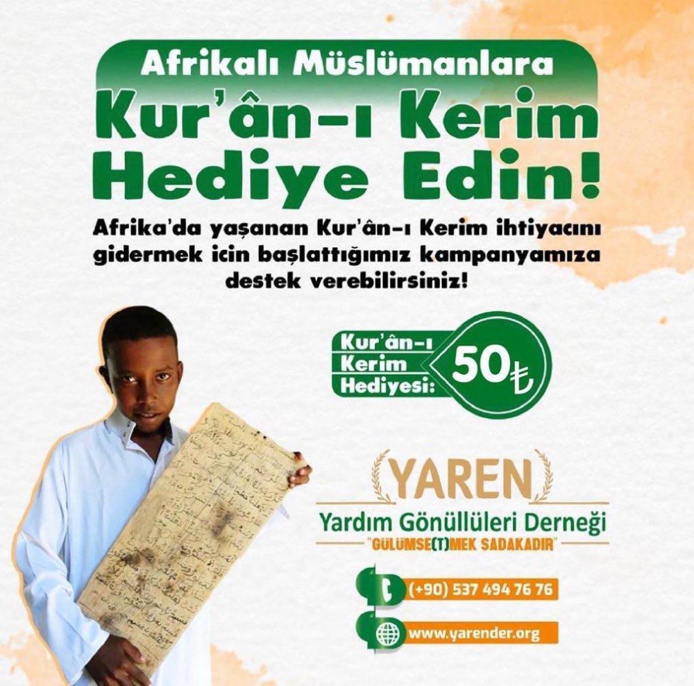 AFRİKA'DA KUR'AN-I KERİM DAĞITIMI ÇALIŞMAMIZ