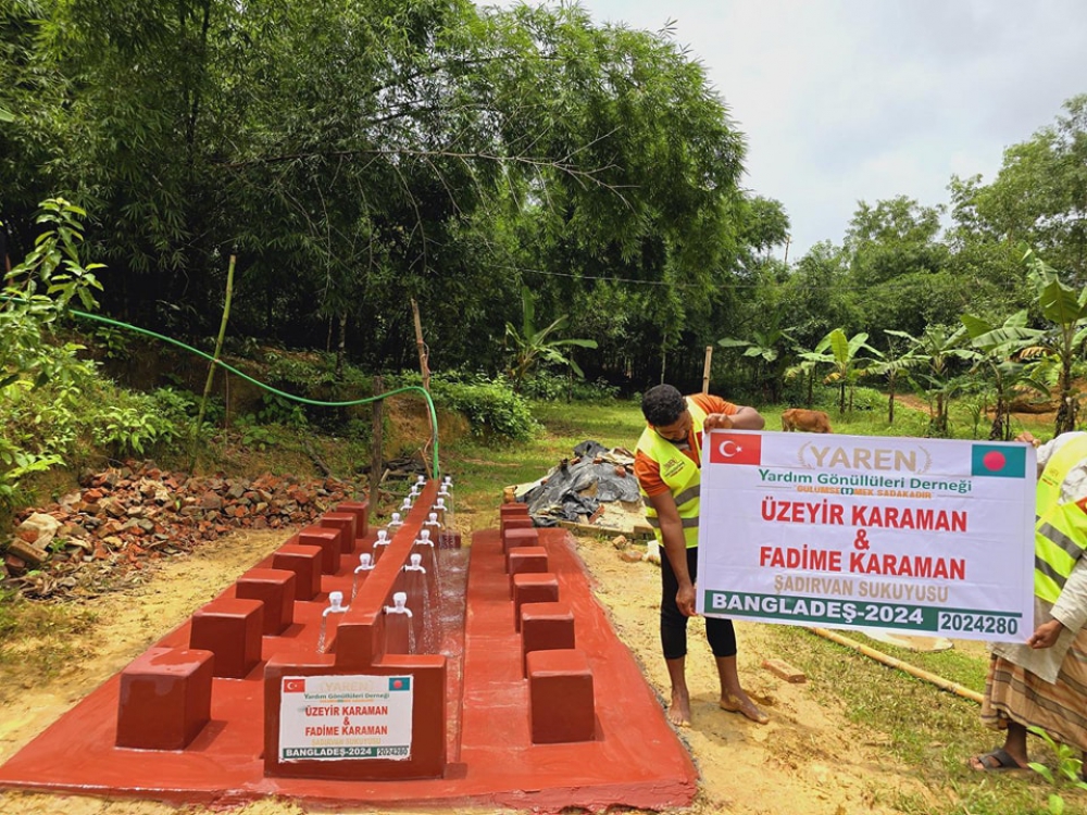 ARAKAN -BANGLADEŞ; Hamdolsun bir su kuyusu çalışmamızı daha tamamladık.