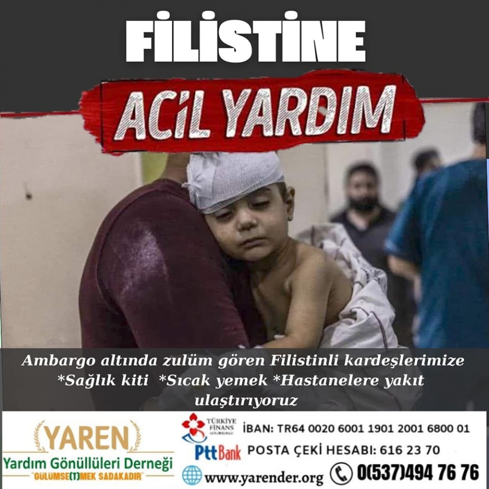 FİLİSTİN ' e ACİL YARDIM