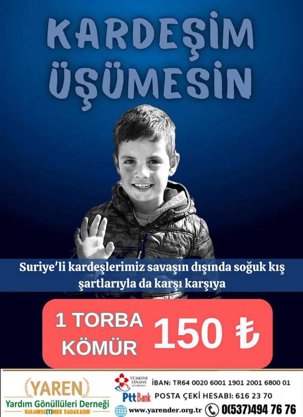 Mazlum Suriye'li kardeşlerimize yardım kampanyası başlatıyoruz.