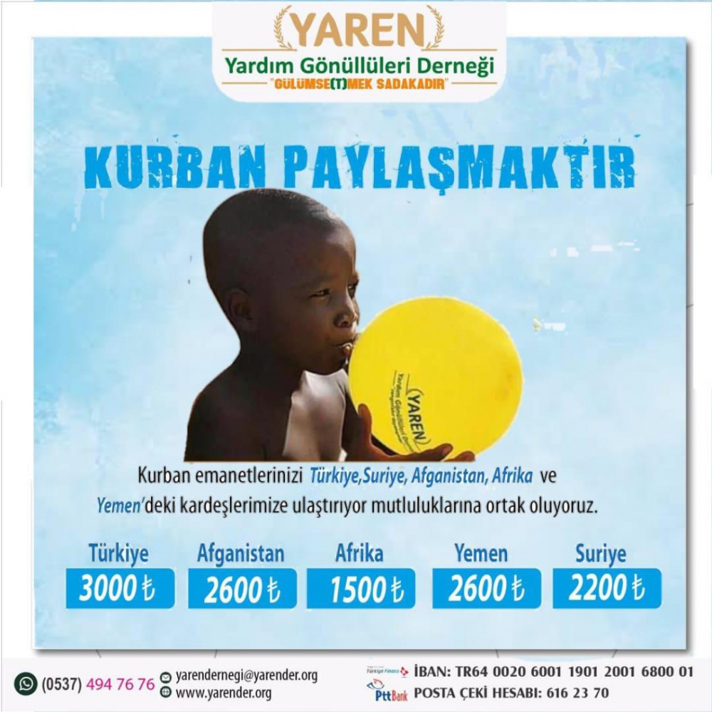 YarenDer 2022 Kurban Organizasyonu